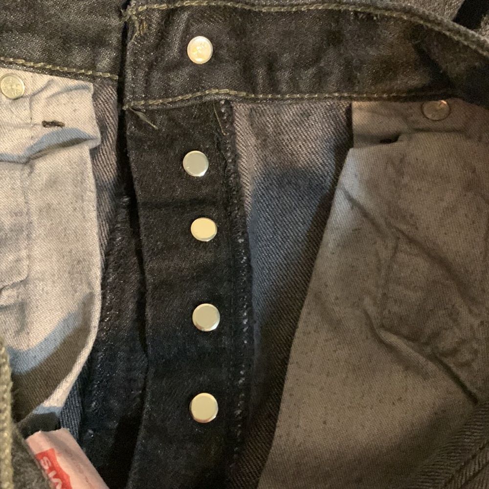 Levi’s 501 Button Fly Red Label Size 9M Black Denim women 1994 - Picture 13 of 15